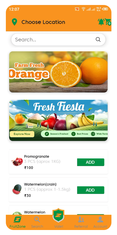 Fruits Zone screen 2